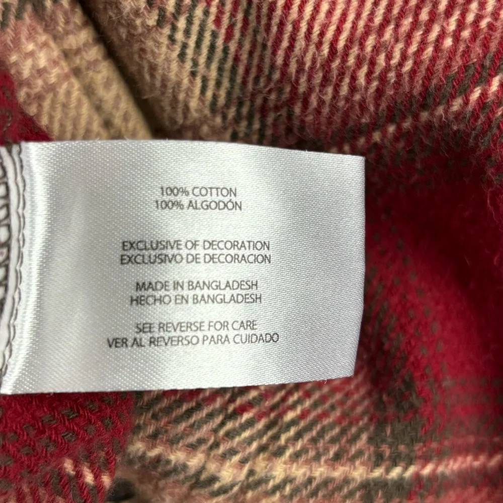 Orvis Shirt Men XXL Red Plaid Heavyweight‎ Flannel Shacket Chore Outdoors